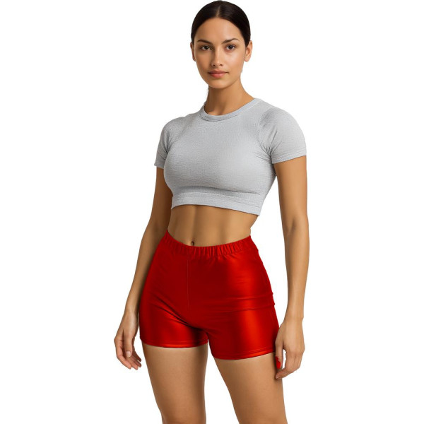 Pantalón Metálico de color Rojo para Adulto