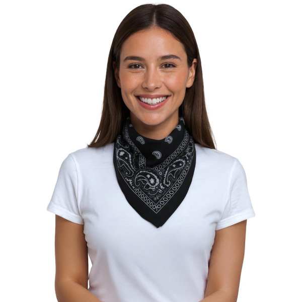 Pañuelo de Vaquero de color Negro para Adulto