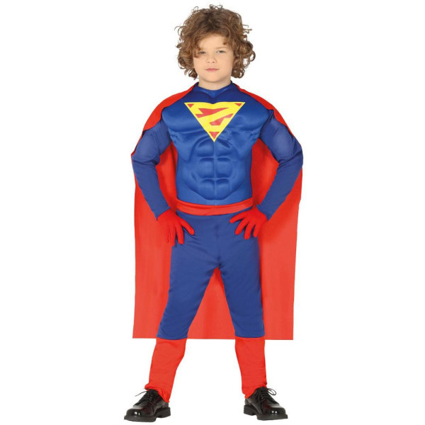 Disfraz de Superhéroe Musculoso de color Azul Infantil