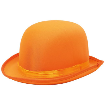 Bombín de color Naranja para Adulto