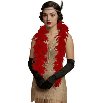 Boa de Plumas de color Rojo de 80 Gramos