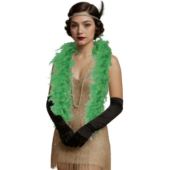 Boa de Plumas de color Verde Claro de 80 Gramos