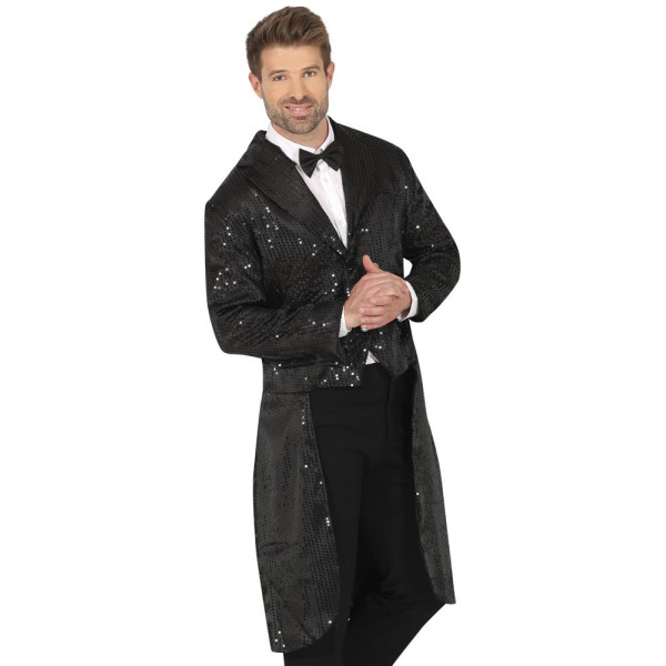 Frac de color Negro con Lentejuelas para Adulto