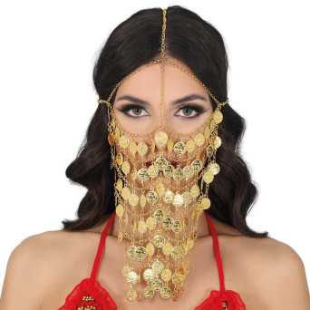 Máscara de Monedas de color Oro para Adulto