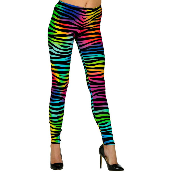 Leggings de los años 80´s Neón Multicolor para Adulto