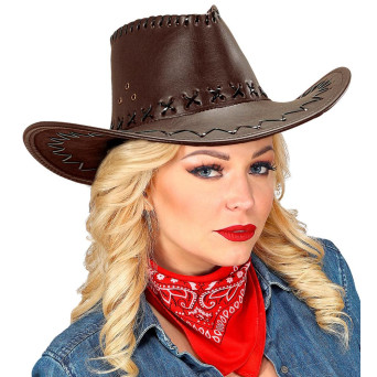Sombrero de Vaquero de color Marrón para Adulto