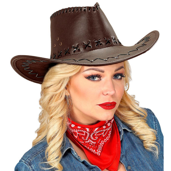 Sombrero de Vaquero de color Marrón para Adulto