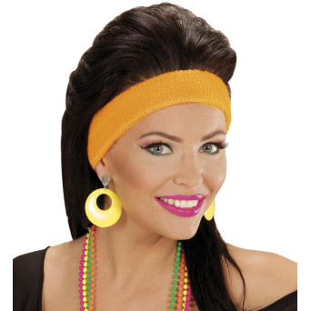 Pendientes de color Amarillo Neón para Adulto
