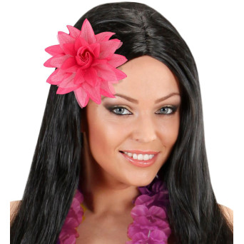 Pinza de Pelo con forma de Flor de color Lila con Purpurina
