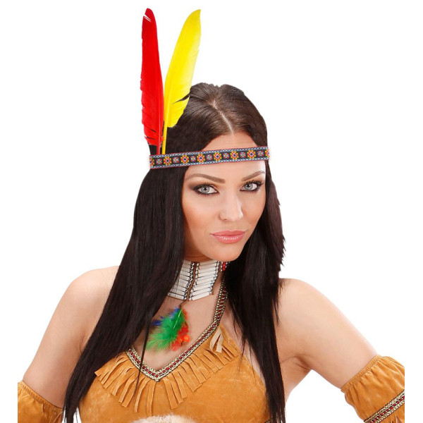 Cinta de Indio Americano con 2 Plumas para Adulto