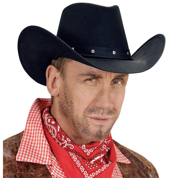 Sombrero de Vaquero de color Negro para Adulto