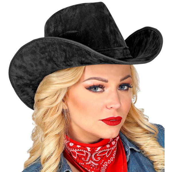 Sombrero de Vaquero de color Negro para Adulto