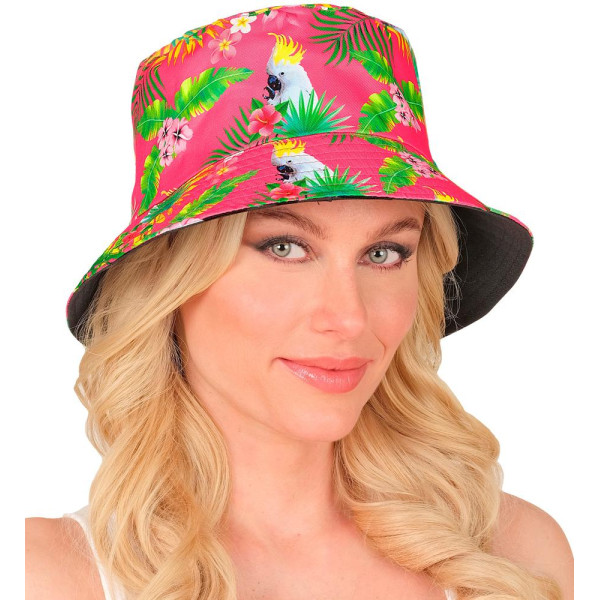 Gorro de Pescador de Fiesta de Verano de color Rosa Neón para Adulto