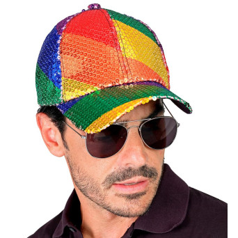 Gorra de Rainbow con Lentejuelas para Adulto