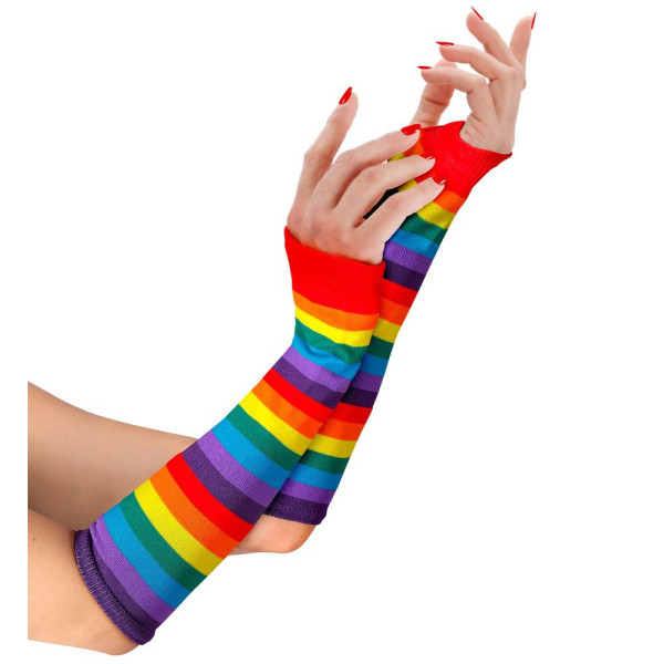 Guantes de Rainbow sin Dedos de 33 Centímetros para Adulto
