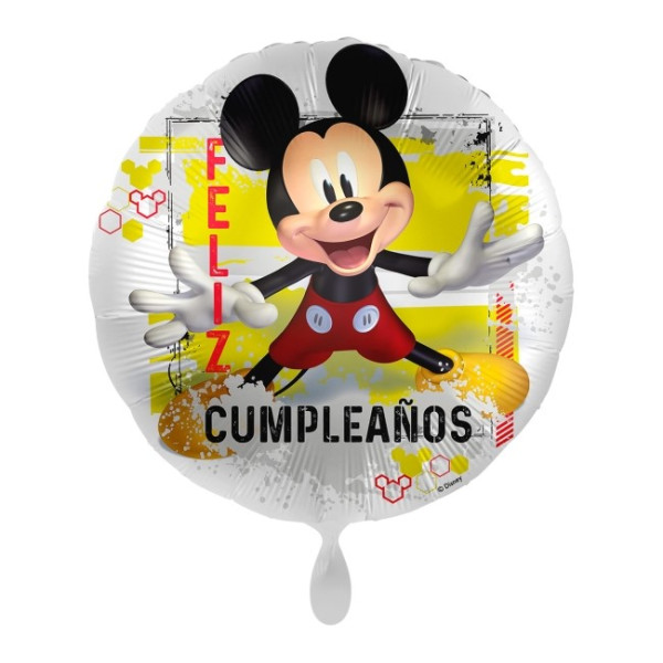 Globo Foil de Feliz Cumpleaños Mickey de 43 Centímetros
