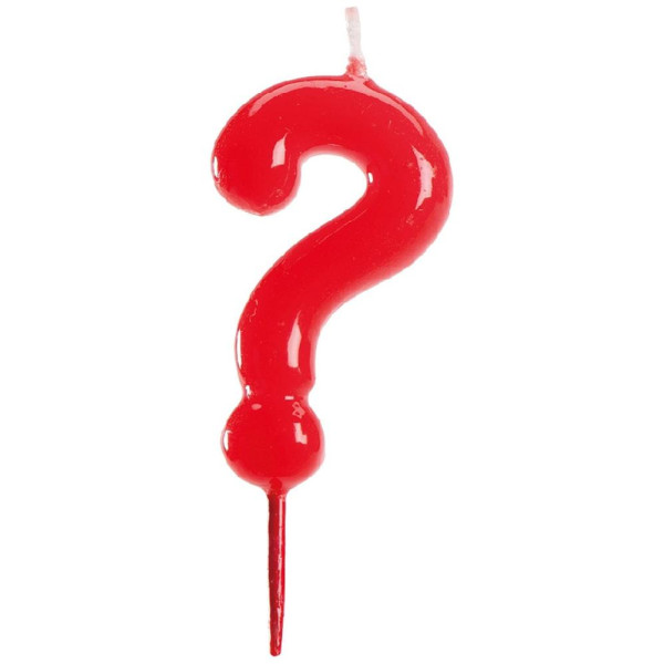 Vela de Cumpleaños Número ? de color Rojo