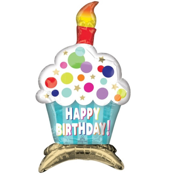 Globo Airloonz de Happy Birthday Pastel de 48 x 63 Centímetros