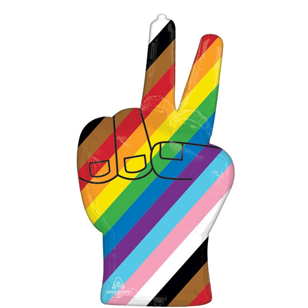 Globo Foil de Mano Rainbow de 45 x 83 Centímetros