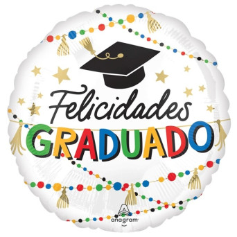 Globo Foil de Felicidades Graduado de 45 Centímetros
