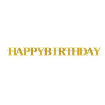 Guirnalda de Happy Birthday de color Oro