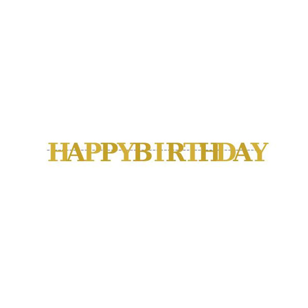 Guirnalda de Happy Birthday de color Oro