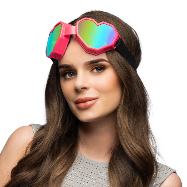 Gafas de Corazón Festilove de color Rosa para Adulto