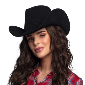 Sombrero de Vaquero Wyoming de color Negro para Adulto