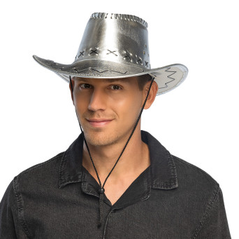 Sombrero de Vaquero Savanne de color Plata para Adulto