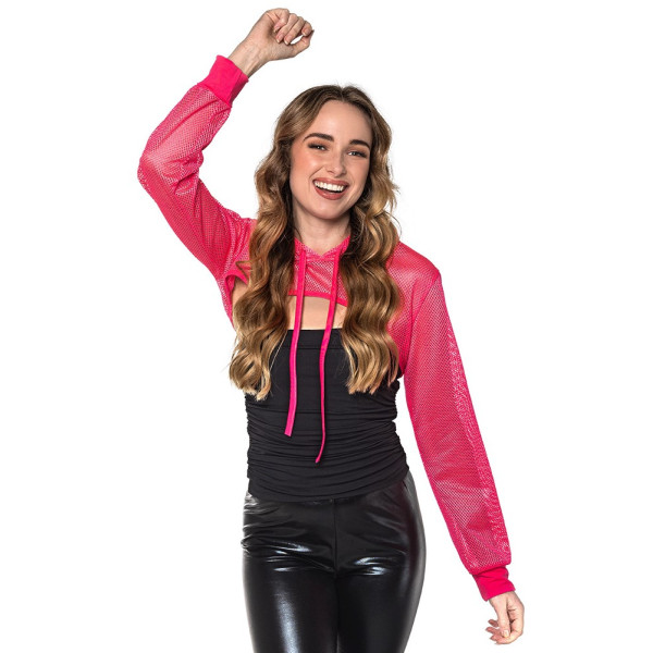Bolero de Red de color Rosa Neón para Adulto
