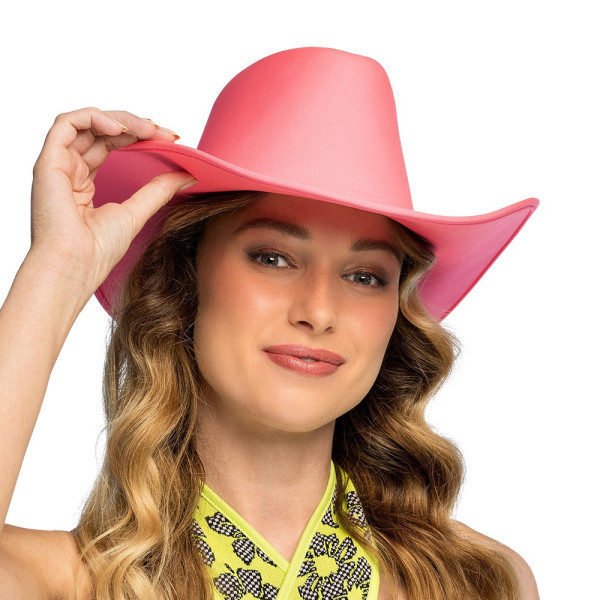 Sombrero de Vaquero Blaze de color Rosa Neón para Adulto