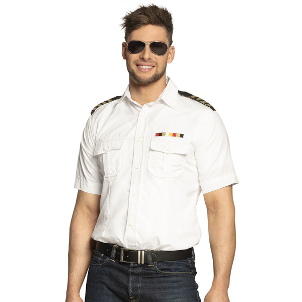 Camisa de Capitán de color Blanco para Adulto