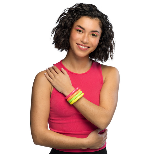 Pulsera de Rave 4 Unidades de color Neón para Adulto