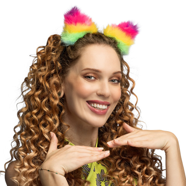 Orejas de Gato Rainbow Neón