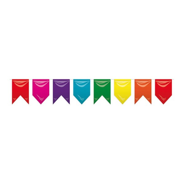 Guirnalda de Bandera Multicolor de 20 x 30 Centímetros 25 Metros
