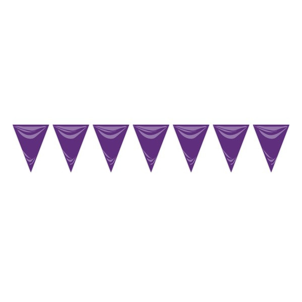 Guirnalda de Banderines de color Morado de 25 Metros