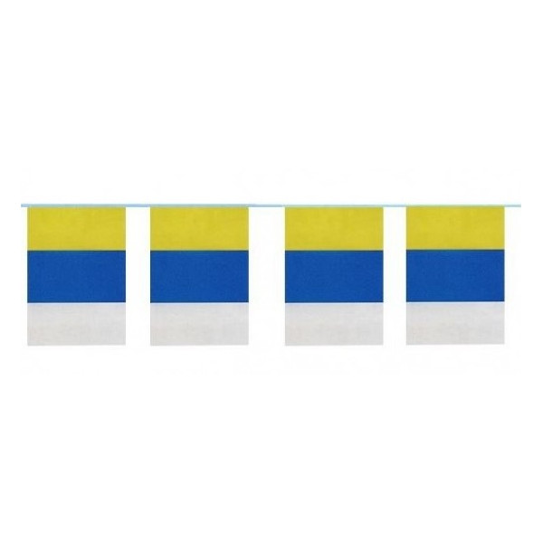 Guirnalda de Bandera Canaria de Plástico de 20 x 30 Centímetros 50 Metros