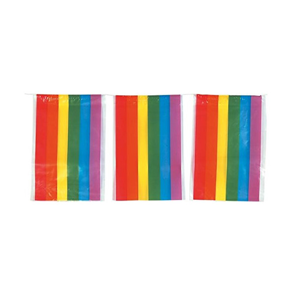 Guirnalda de Bandera LGTBI de Plástico de 20 x 30 Centímetros 50 Metros