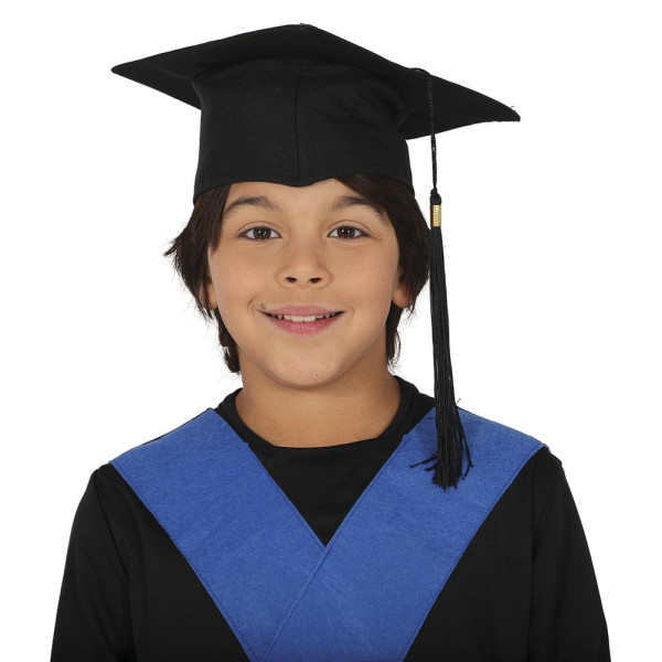 Birrete de Estudiante de color Negro Infantil