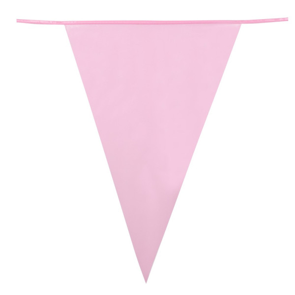 Guirnalda de Banderines de color Rosa Claro de 10 Metros