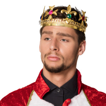 Corona de Rey Royal de color Oro para Adulto