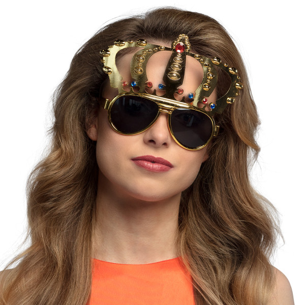 Gafas de Rey de color Oro para Adulto