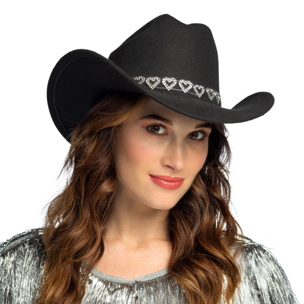 Sombrero de Vaquero Jamie de color Negro para Adulto