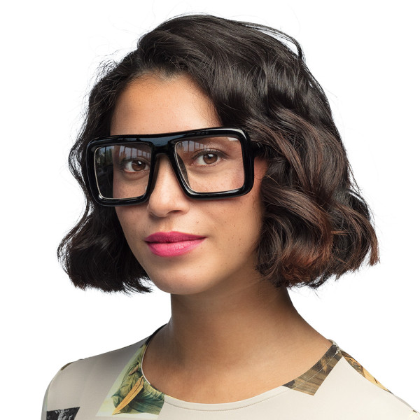 Gafas de Diseñador Retro de color Negro para Adulto