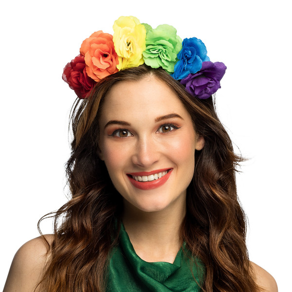 Diadema de Flores Rainbow para Adulto