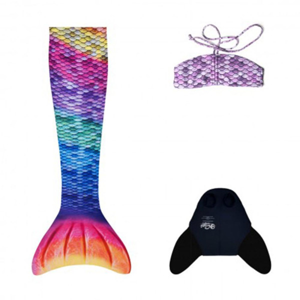 Cola de Sirena Multicolor con Bikini Infantil