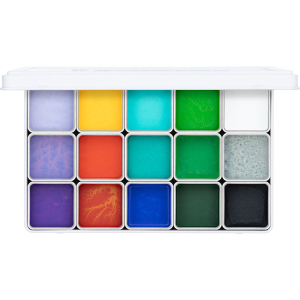 Paleta de Maquillaje FX Design Color Vivid 15 Colores de 15 Gramos de Kryolan