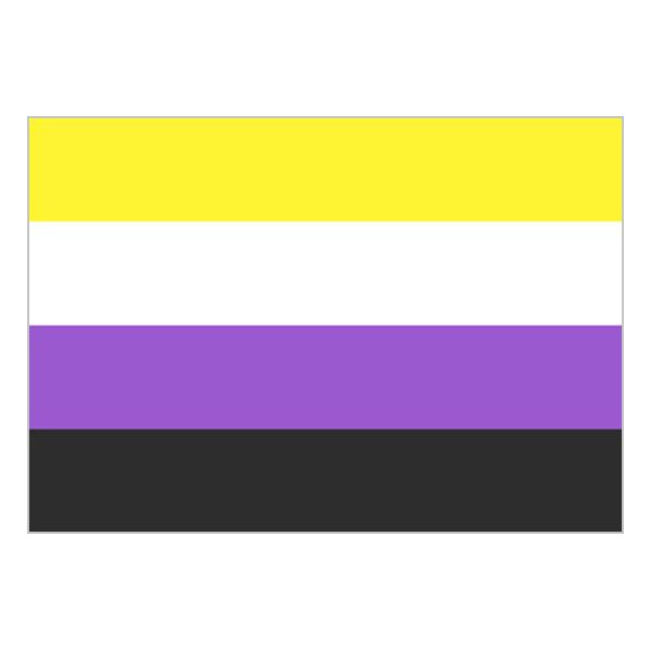 Bandera de No Binario de Poliéster Microperforada Reforzada