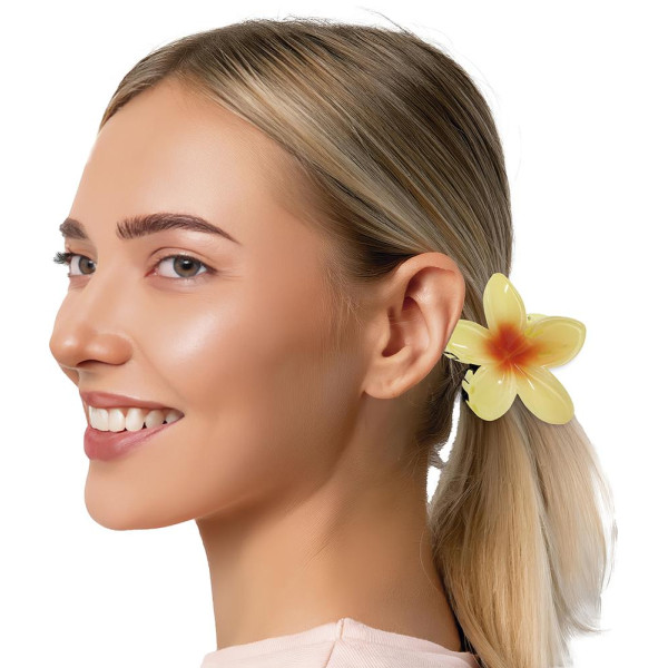 Flor de 8 Centímetros de color Amarillo para el Pelo