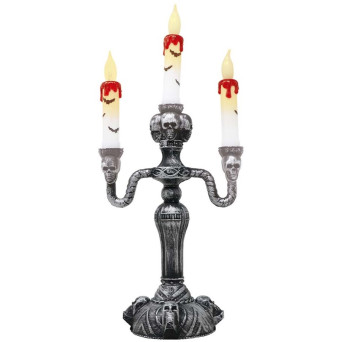 Candelabro de Calaveras de 40 Centímetros con Luz